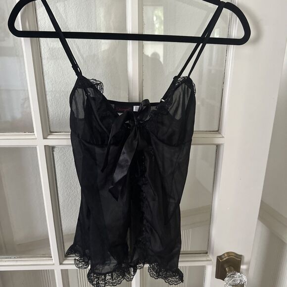 Black Lace Babydoll Lingerie Set Womens Small  NWOT - Picture 4 of 10